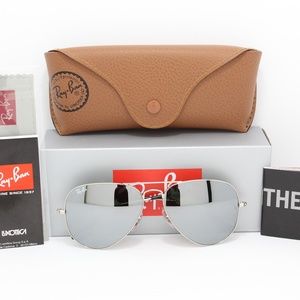 RAY-BAN RB 3025 W3277 SILVER FLASH AVIATORS